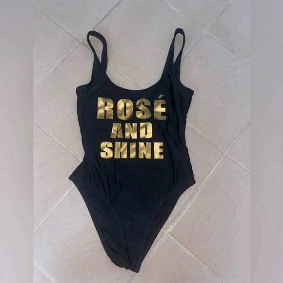California Waves Black Rose and Shine One Piece Swimsuit Size XS - Picture 4 of 7